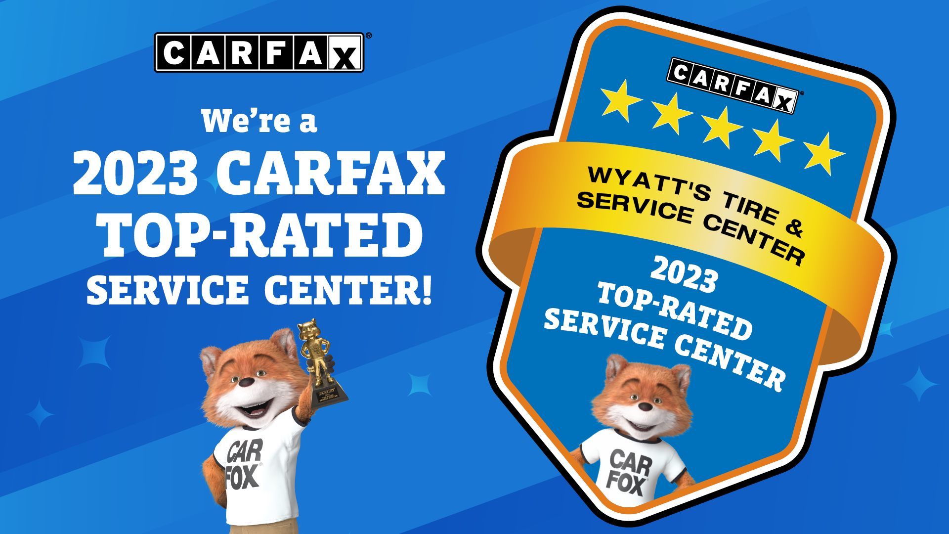 2023 CARFAX Top Rated Service Center Award Badge Graphic | Davis Tire Group
