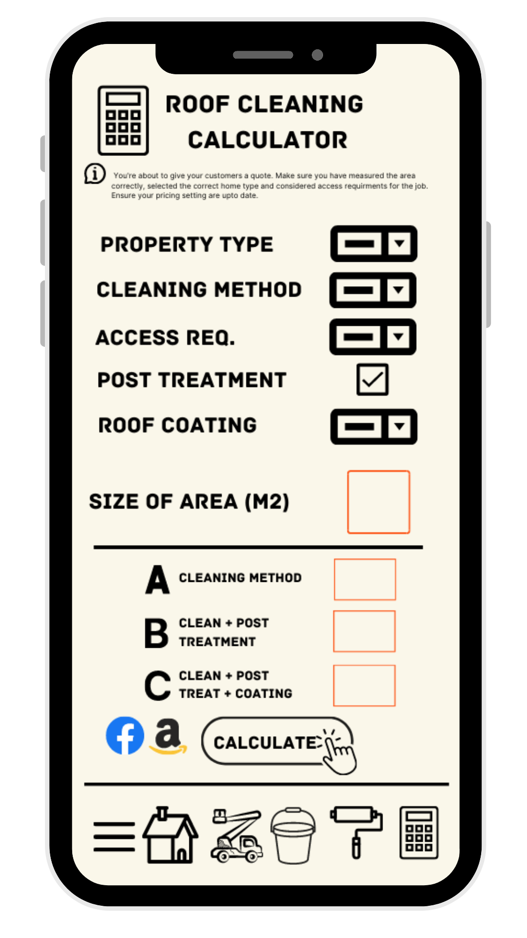 Pressure Washing Calculator App {Apple and Android]