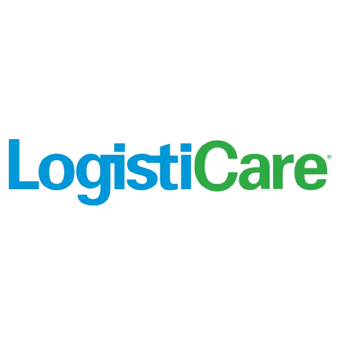 LogistiCare logo in blue and green text on a white background