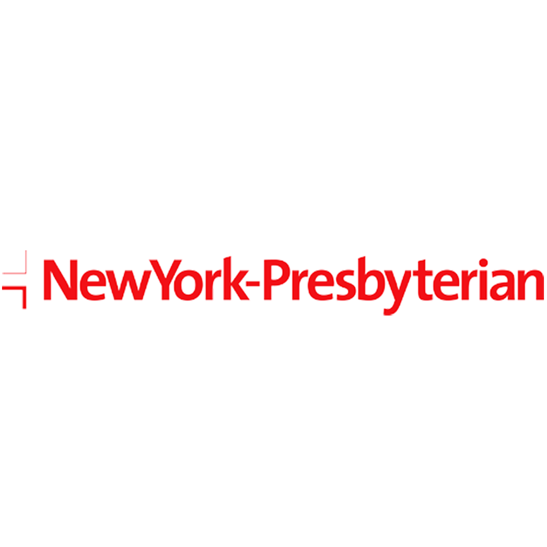 NewYork-Presbyterian logo in red text with a red cross icon on white background