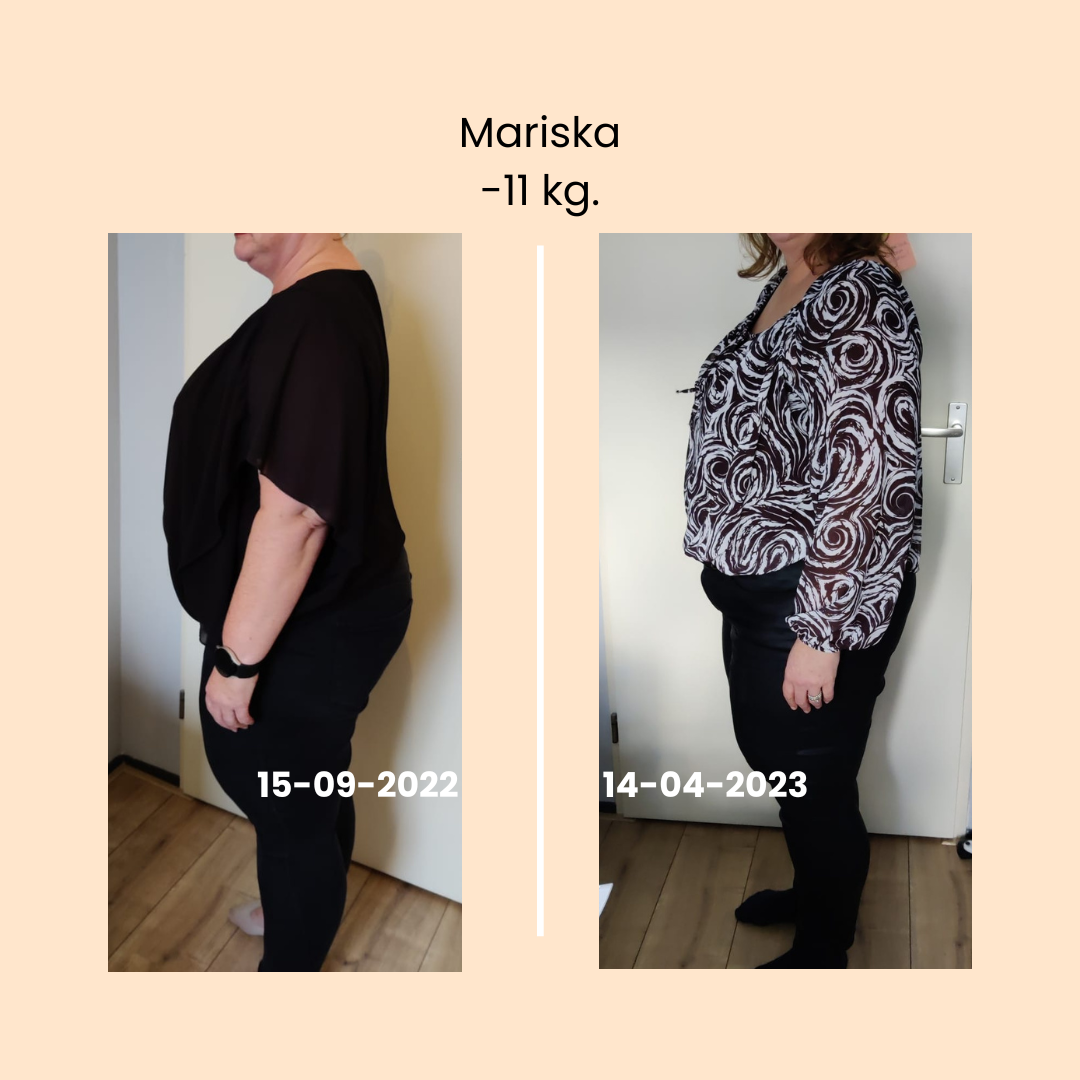 Cliënt Mariska voor en na foto