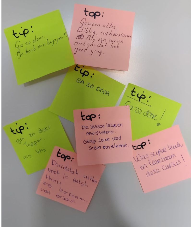 tops Tips en tops van laatste cursus