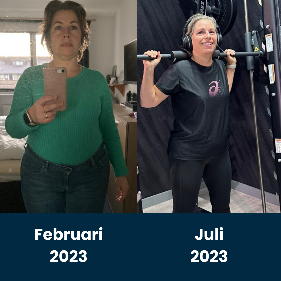 Cliënt Sonja voor en na foto