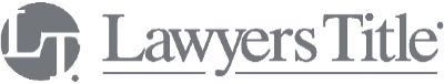 Lawyers Title logo in light gray with a stylized monogram and company name.