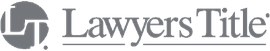 Lawyers Title logo in light gray with a stylized monogram and company name.