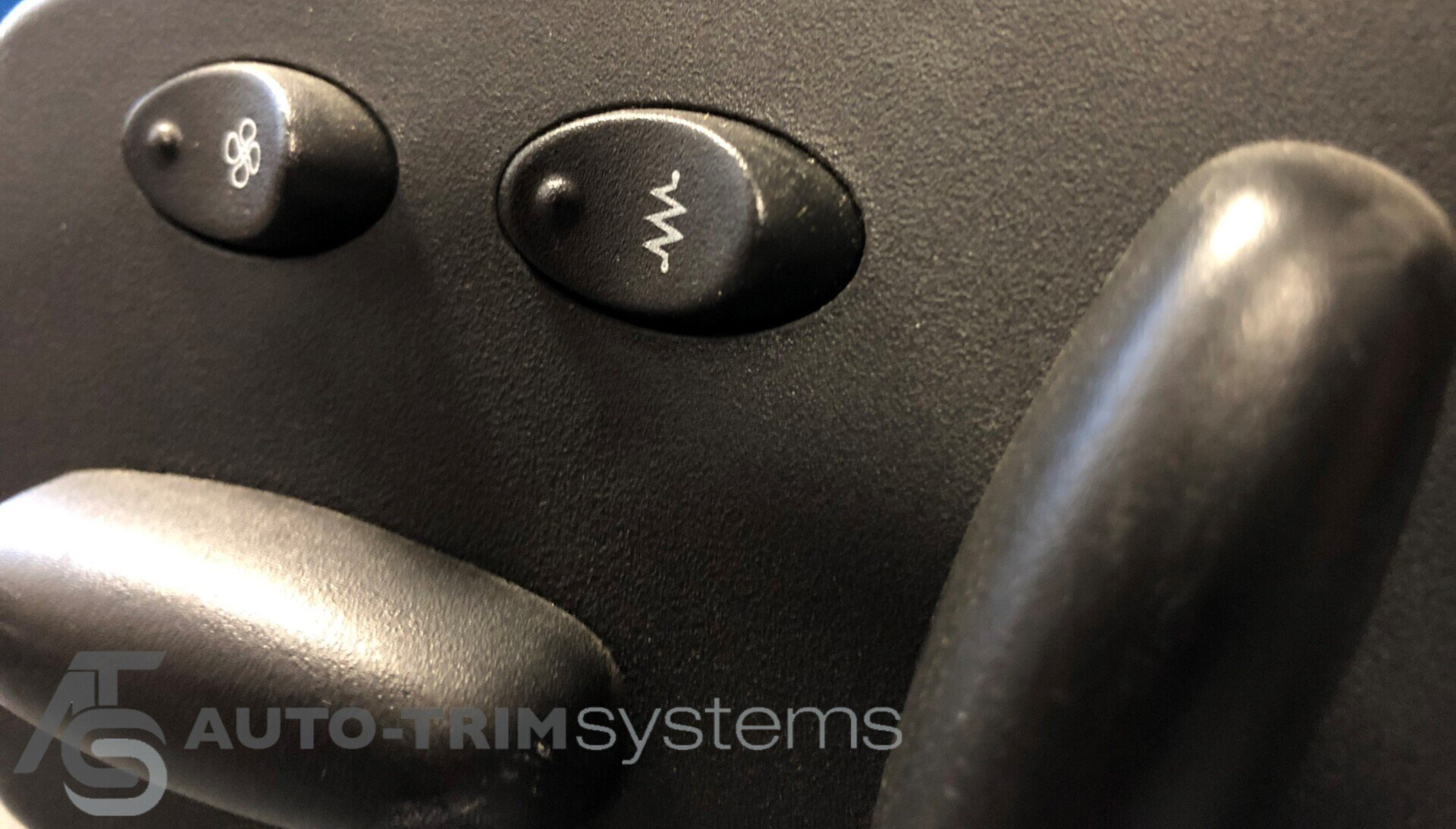 Seat heating and cooling switches on Recaro Ergomed seat