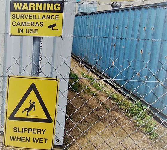 Warning Signs — Tableland Self Storage In Atherton, QLD