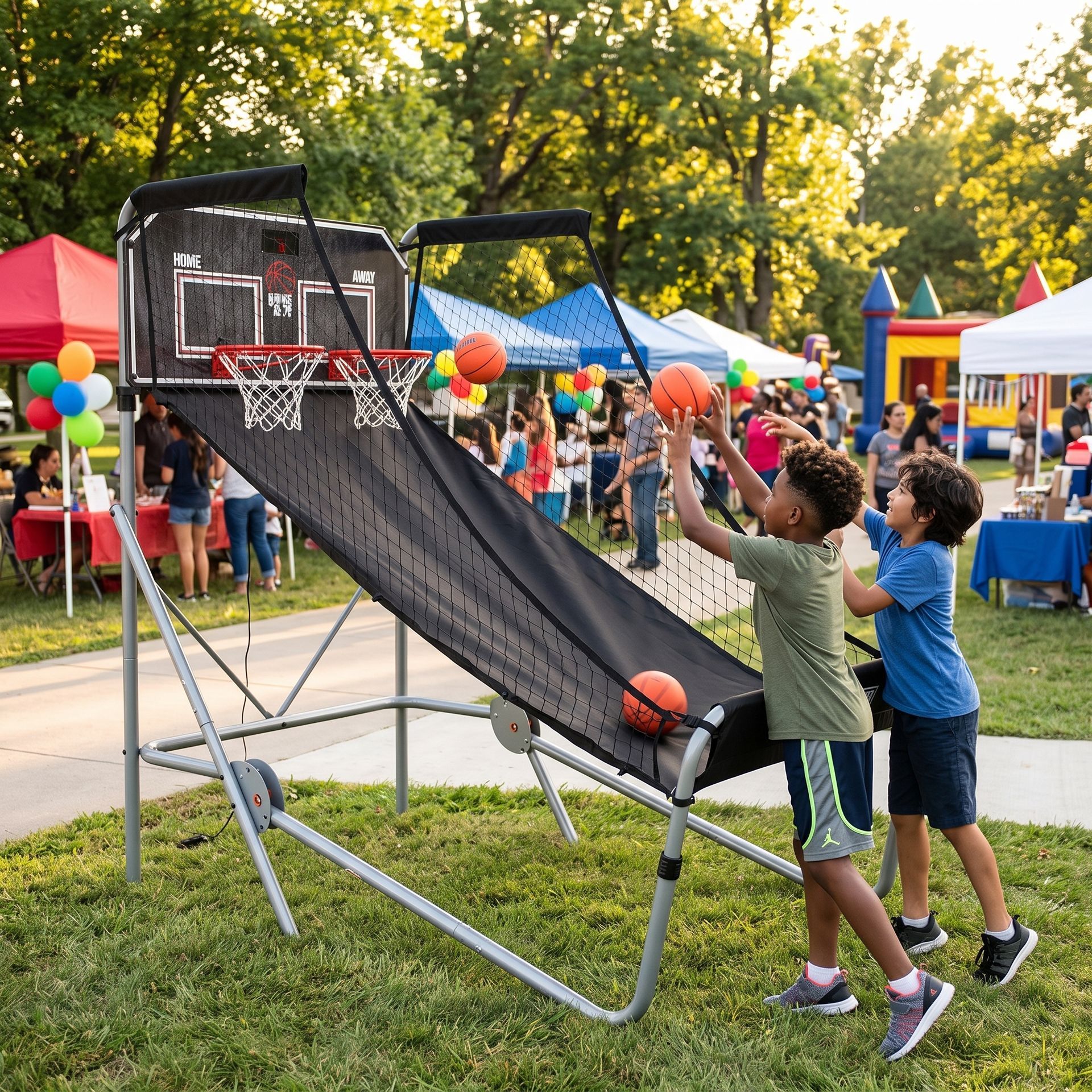 Double-Shot Dual-Shot 2-Player 2-Hoop Pop-a-Shot Hoop Shot Basketball Sports Game w Electronic Scoreboard Rental New York City Bronx Manhattan Bronx Queens Long Island Nassau County