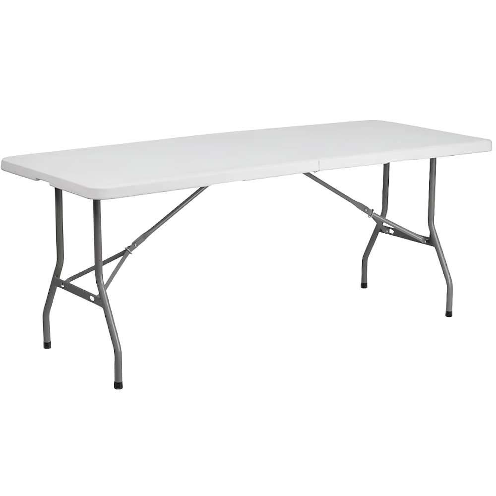 6-Foot Rectangular Plastic Folding Tables Rental New York City Bronx Manhattan Bronx Queens Long Island Nassau County