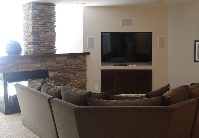 Living Room with Television — Lakeville, MN — T.K. Painting & Decorating, LLC Living Room with Television — Lakeville, MN — T.K. Painting & Decorating, LLC