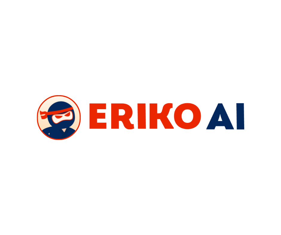 Logo: Ninja avatar in a circle, red and blue, with 