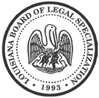The seal of the louisiana board of legal specialization.