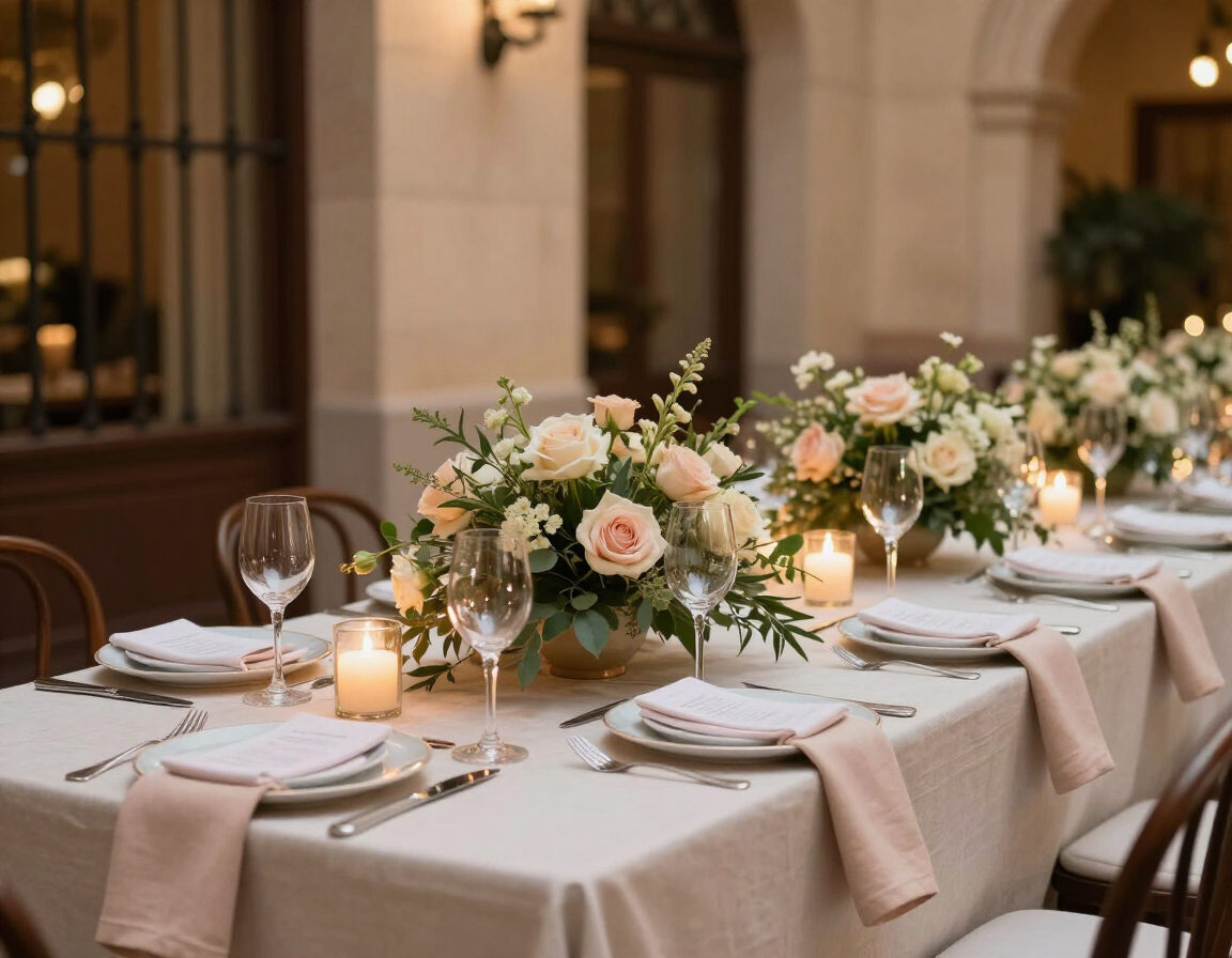 Decoración de mesa para casamiento o fiesta de 15