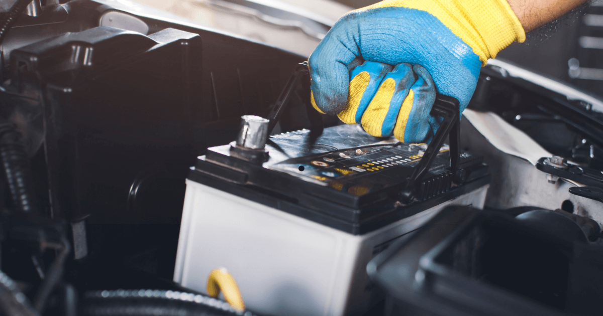an auto mechanic doing a repair