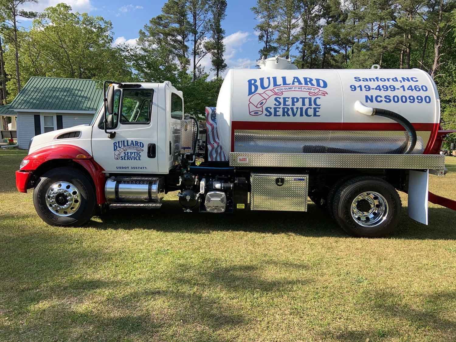 Yellow Truck — Sanford, NC — Bullard Septic Service