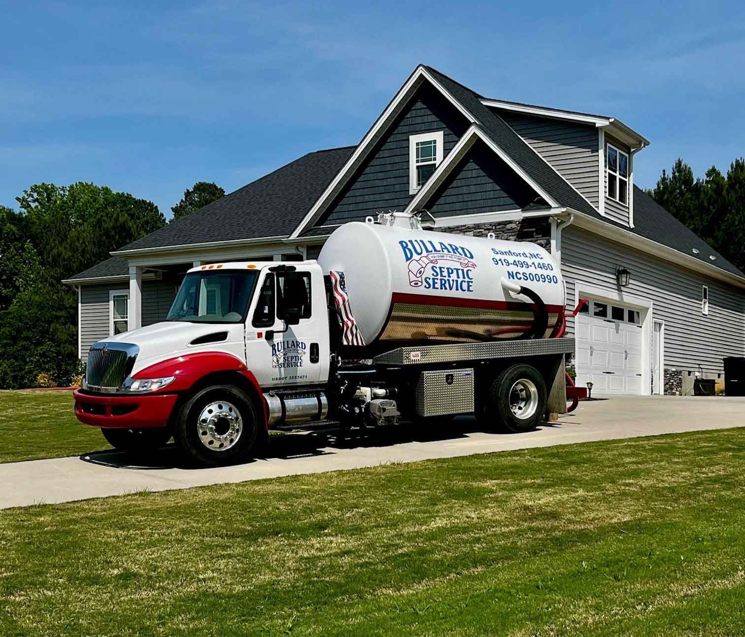 Cleaning Sewage — Sanford, NC — Bullard Septic Service Sewage Truck — Sanford, NC — Bullard Septic Service