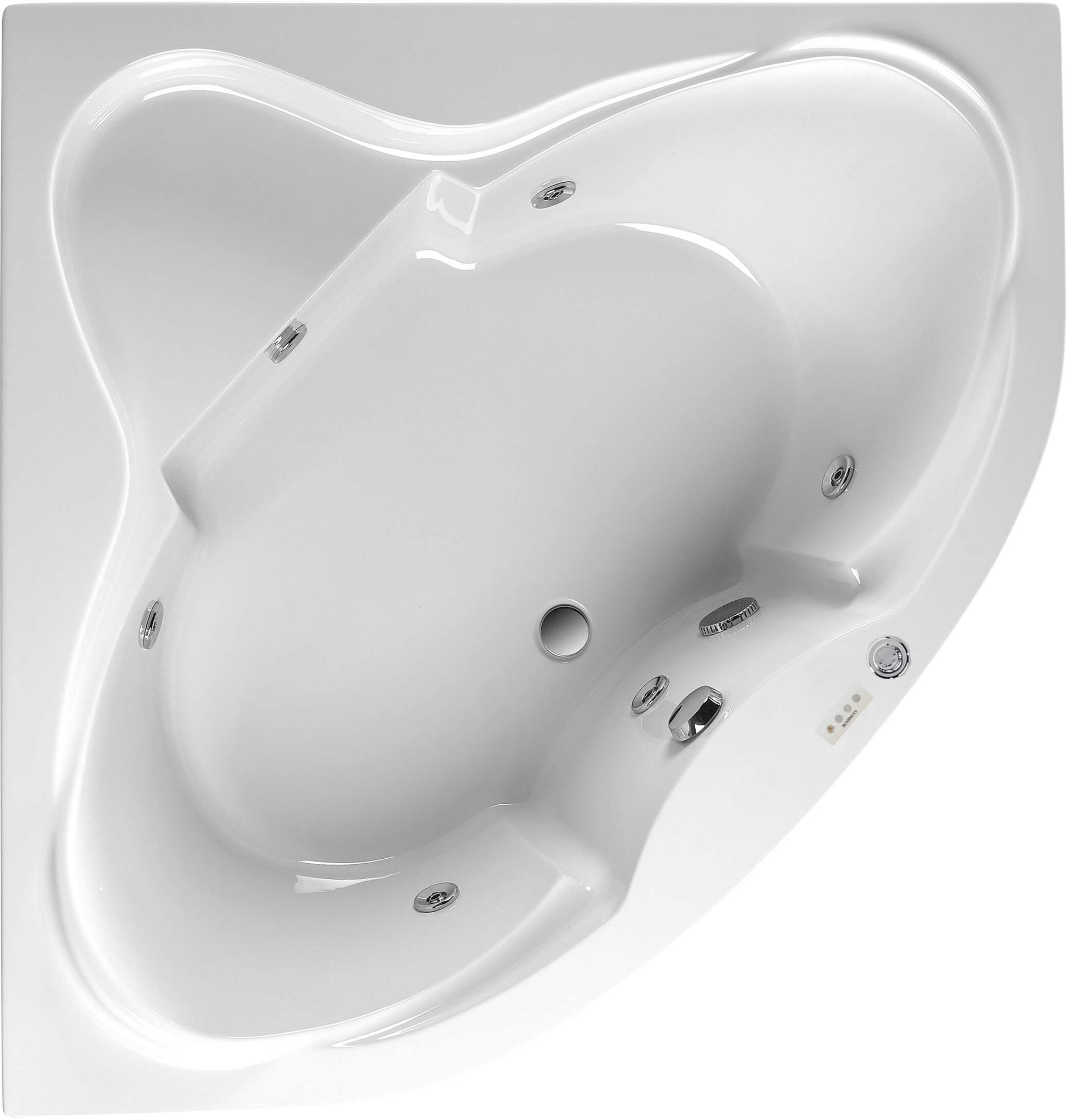 Luxe whirlpool Baignoire Avec Verre LED Ozone Chauffage 179x85 Gauche Droite