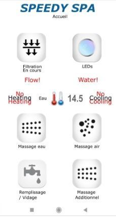 Controle du spa par smart phone