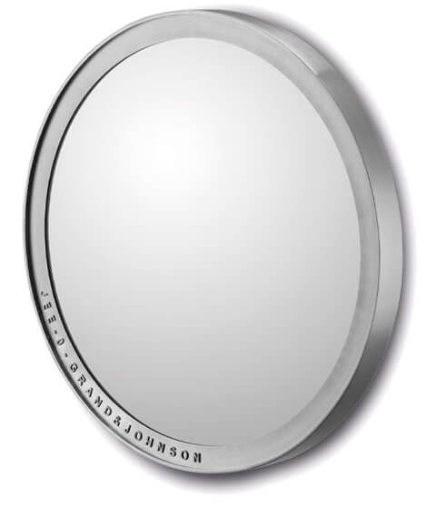 Miroir rond Soho en acier brossé diamètre 50 cm