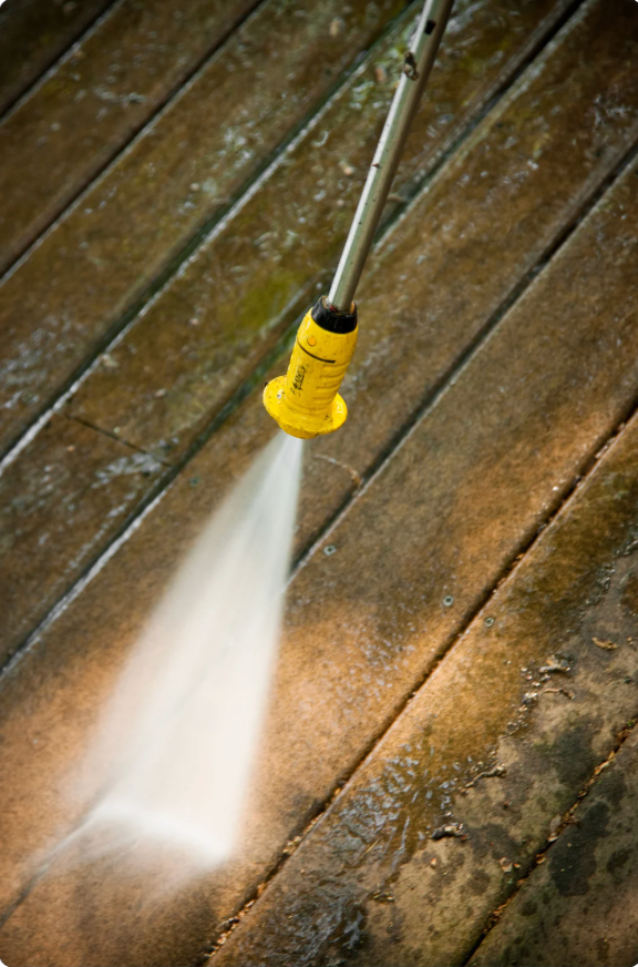 Deck pressure washing
