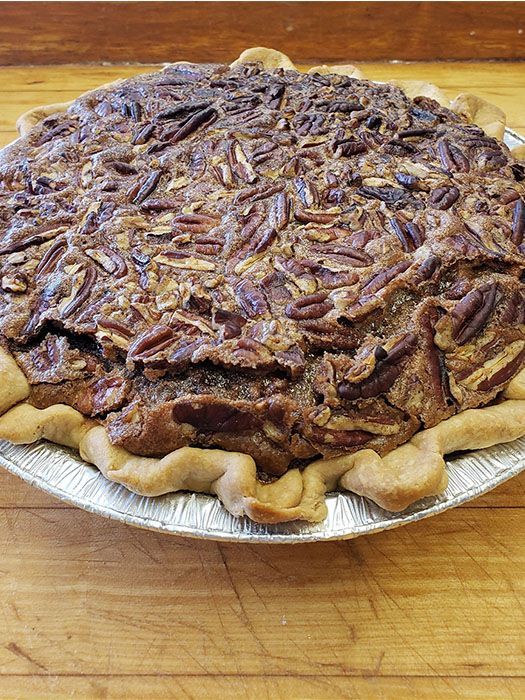 Chocolate Pecan Pie on Table