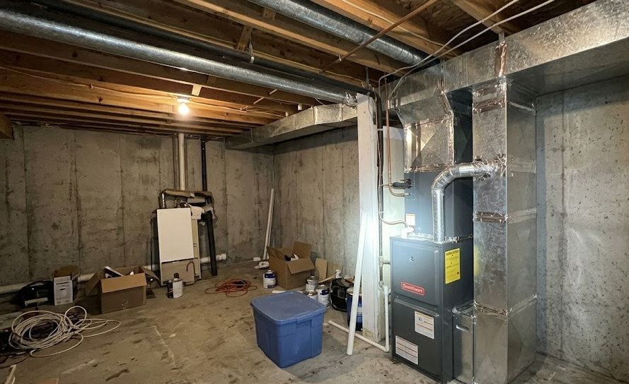 A newly installed, energy-efficient HVAC system providing heating and cooling.