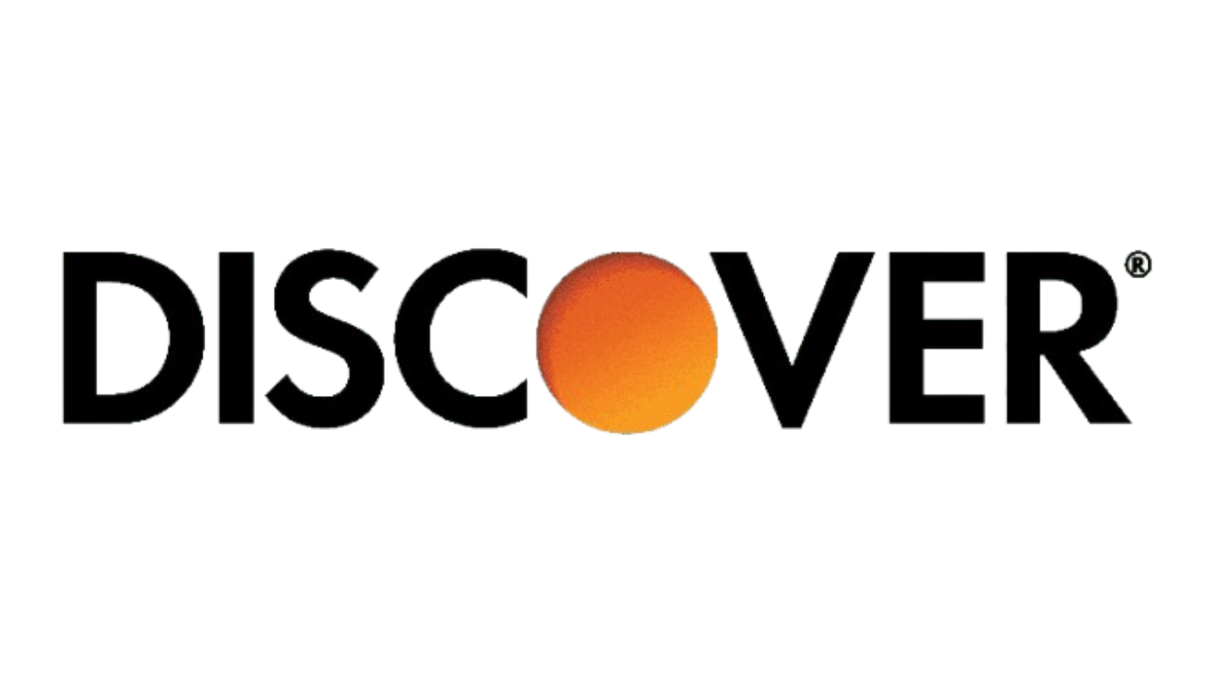 Discover credit card logo with orange orb in the "O".