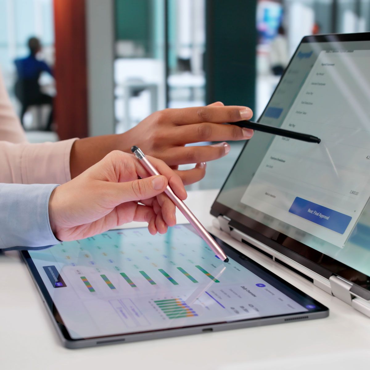 Payroll professional in Draper, Utah, helping process payroll for a business.
