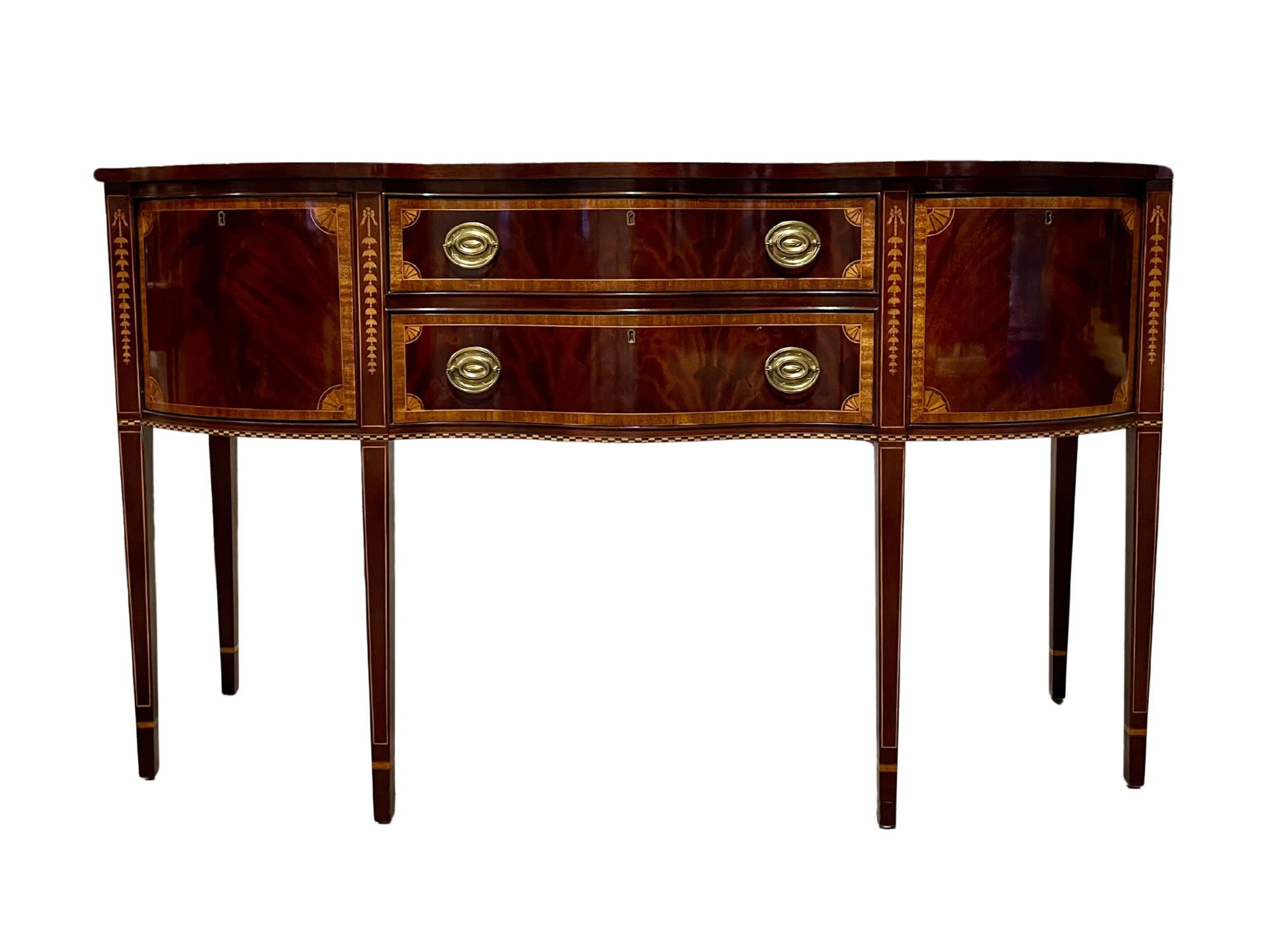 Councill Mahogany Hepplewhite Serpentine Sideboard