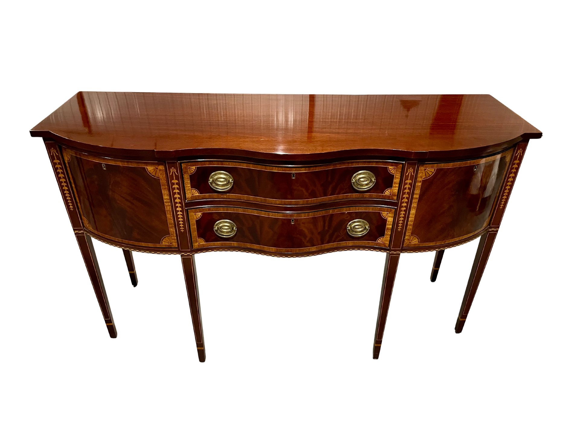 Councill Mahogany Hepplewhite Serpentine Sideboard