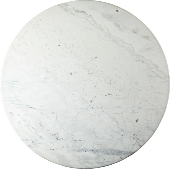 CB2 Vex Marble Pedestal Table