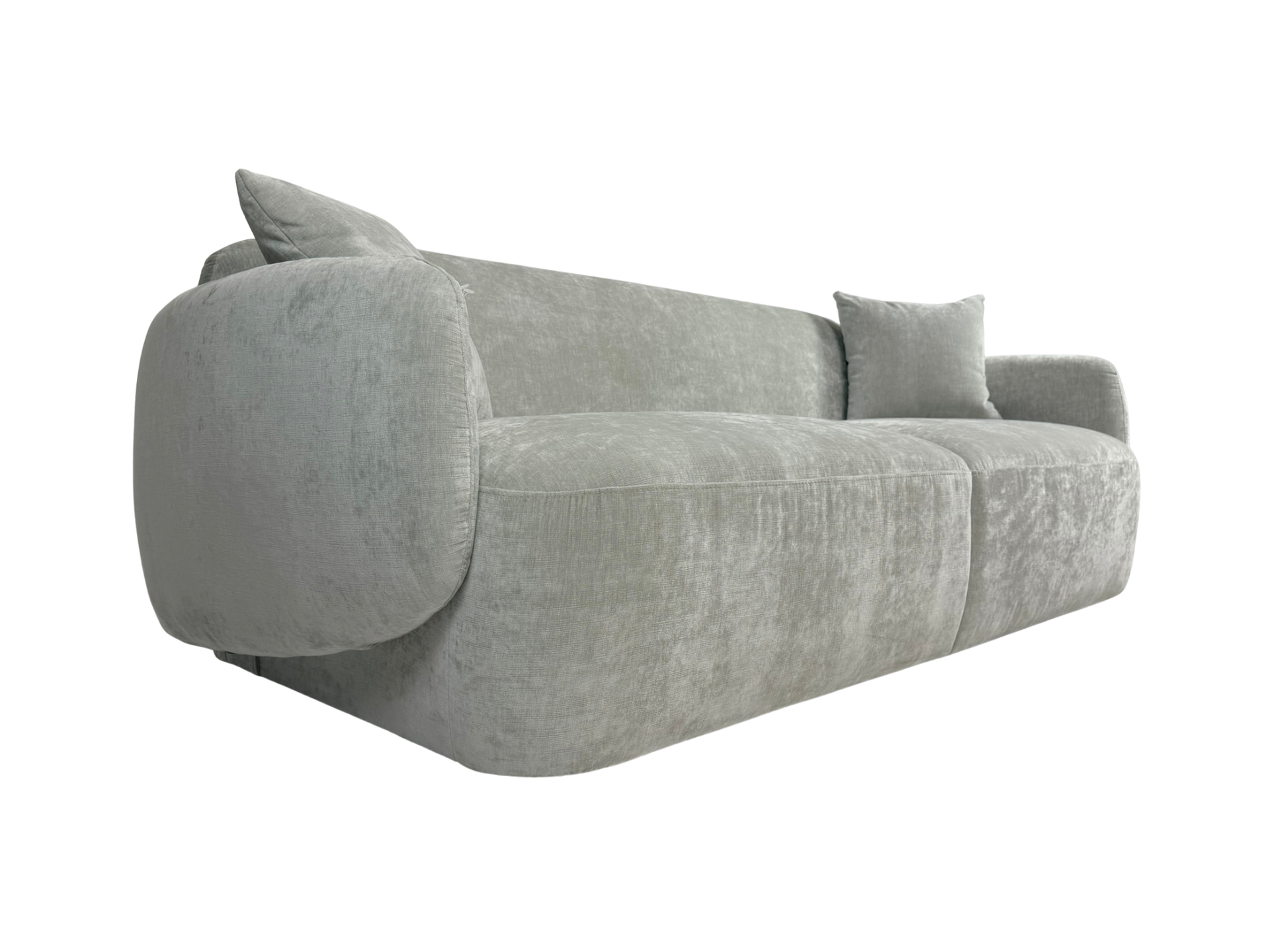 Modern Low-Profile Sofa in Soft Dove Grey