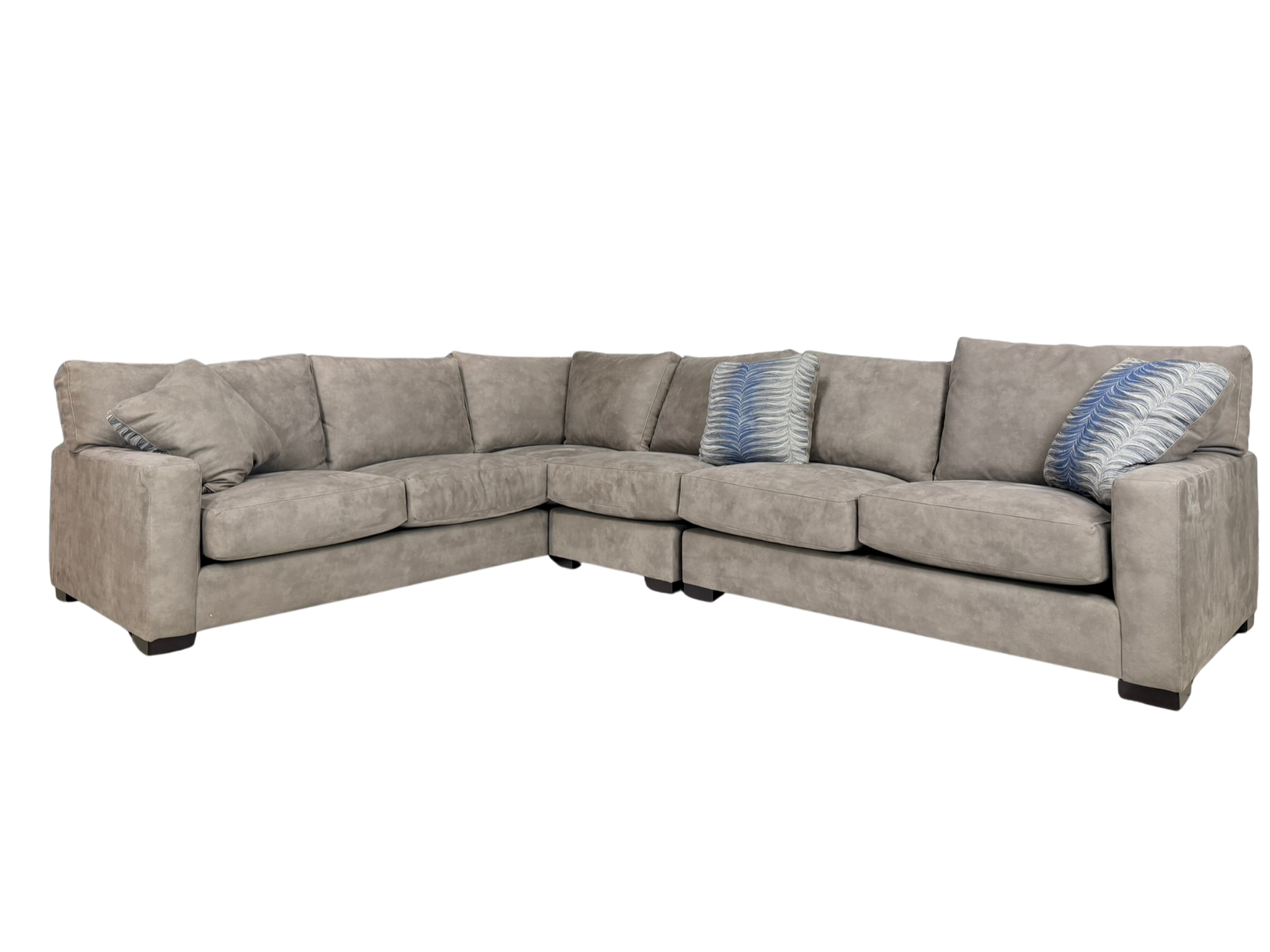 Paladin 3-Piece 6-Seater Taupe Microfiber Sectional