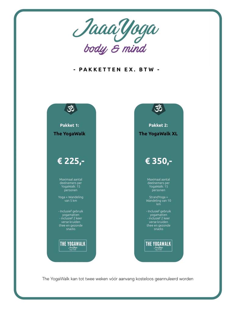 Turquoise prijsaffiche voor yoga