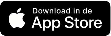 Zwarte Apple App Store-downloadbadge met wit Apple-logo en de tekst 