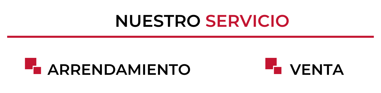 A sign that says nuestro servicio arrendamiento and venta
