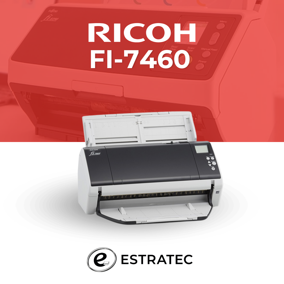 Un anuncio de una impresora Ricoh fi-7440