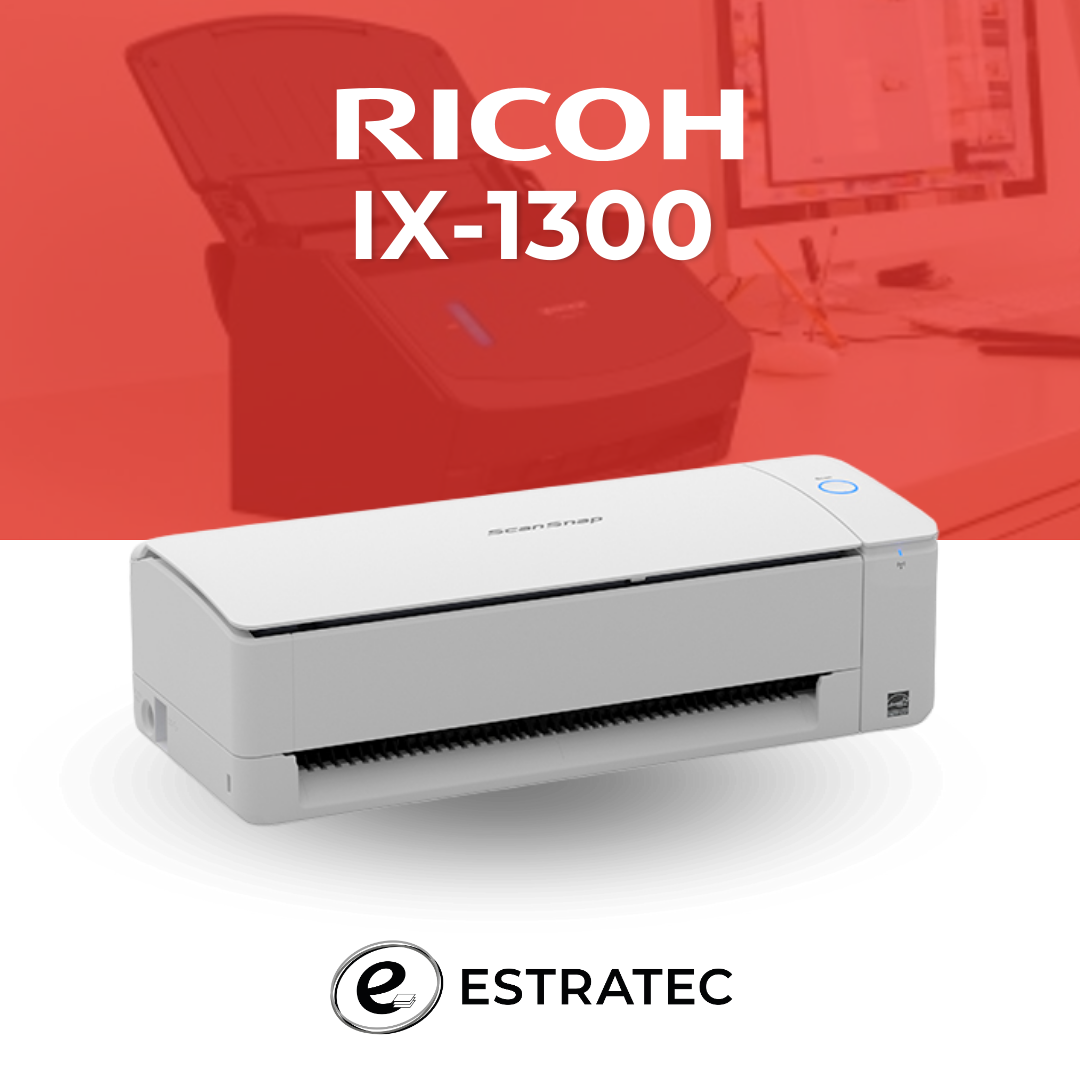 Un anuncio de un escáner Ricoh ix 1300