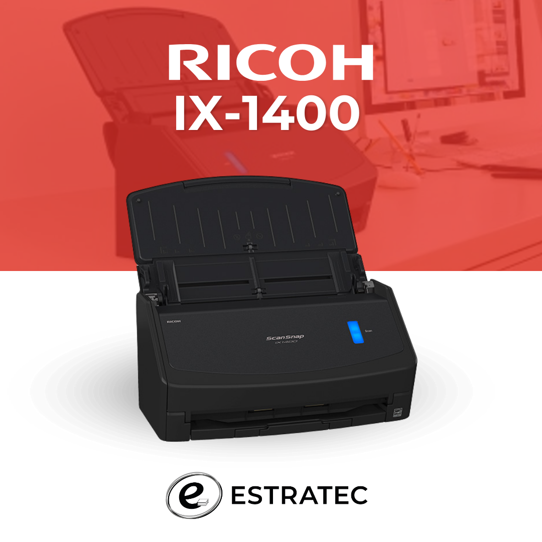Un anuncio de un escáner Ricoh ix-1400