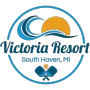 Victoria Resort logo with blue wave and sun, text “South Haven, MI”
