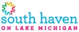 South Haven logo with colorful starburst and turquoise text “south haven” over “ON LAKE MICHIGAN”