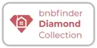 Bnbfinder Diamond Collection logo with red diamond icon and pink text on a white background