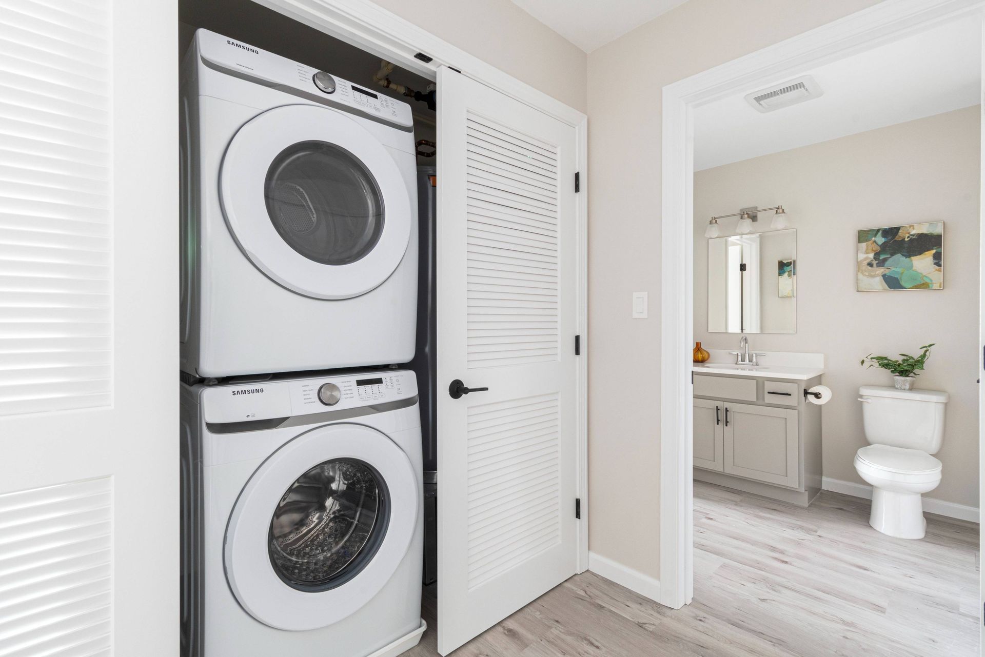 In-unit washer and dryer at Cove164.