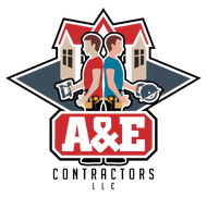 A logo for a company called A & E Contractors.
