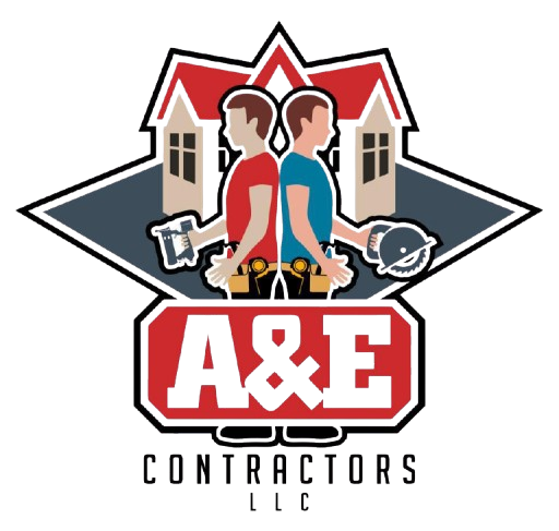 A logo for a company called A & E Contractors.