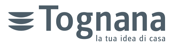 Tognana logo in dark gray with the tagline “la tua idea di casa” below it.