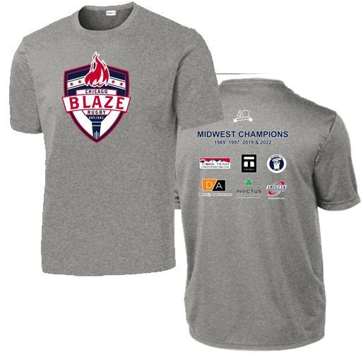 Blaze - Midwest Champions Dry-Fit Shirt (GREY) *CLOSEOUT*