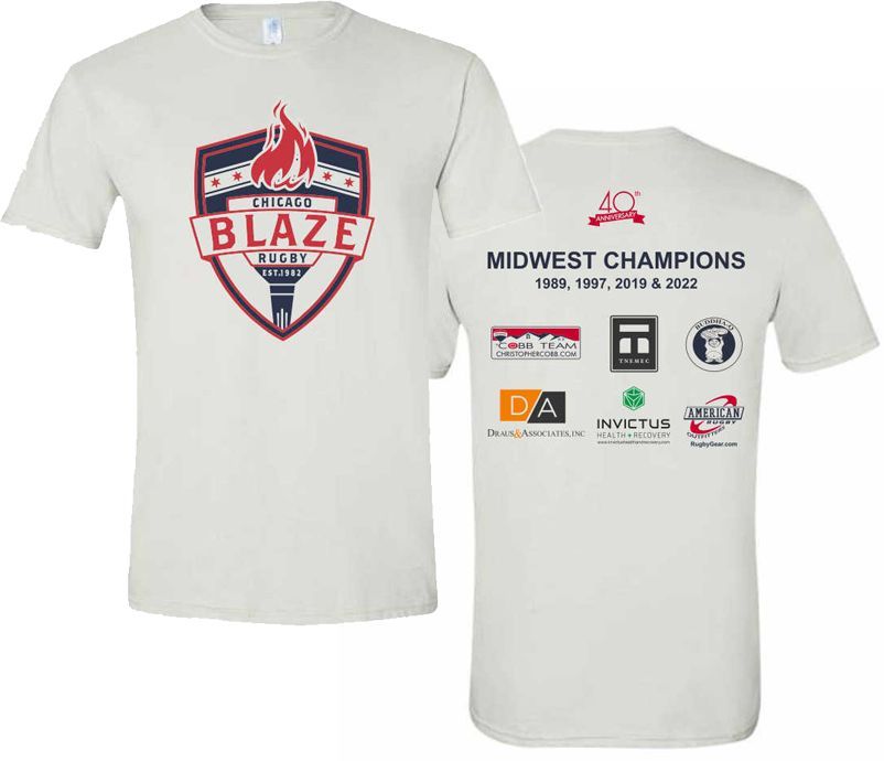 Blaze - Midwest Champions T-Shirt (WHITE) *CLOSEOUT*
