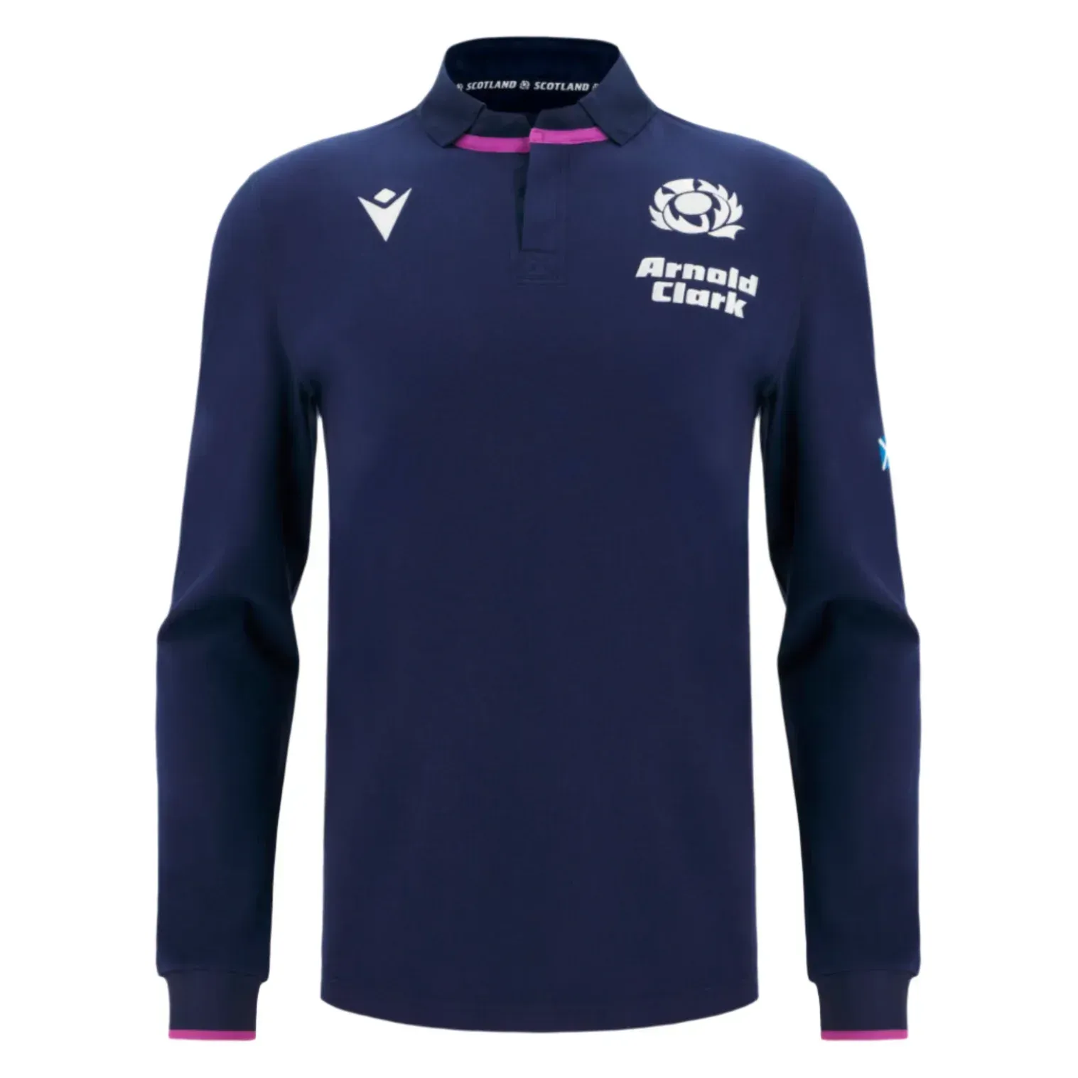 Scotland SRU 25/26 Replica Home Long Sleeve Cotton Jersey by Macron