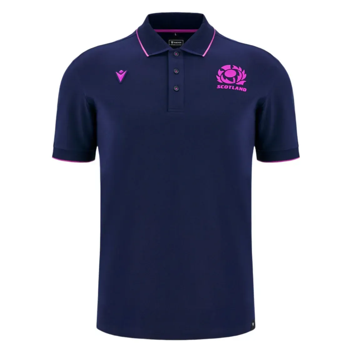 Scotland 25/26 Player Travel Cotton Polo by Macron